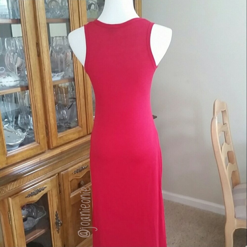 Egyptian Cat RED Tank Knit Dress Sz L NWT - Picture 3 of 5